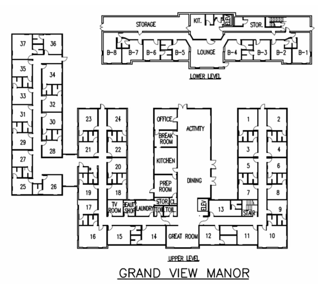 Large View of Floor Plan at Grand View Manor